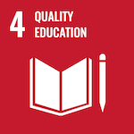 icon for sustainable development goal number 4 for quality education