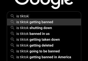 Search query for “Is TikTok getting banned?” from visuals